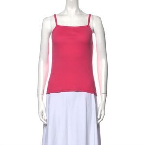 New ENTIREWORLD. Square Neckline Sleeveless 100% organic cotton S pink small